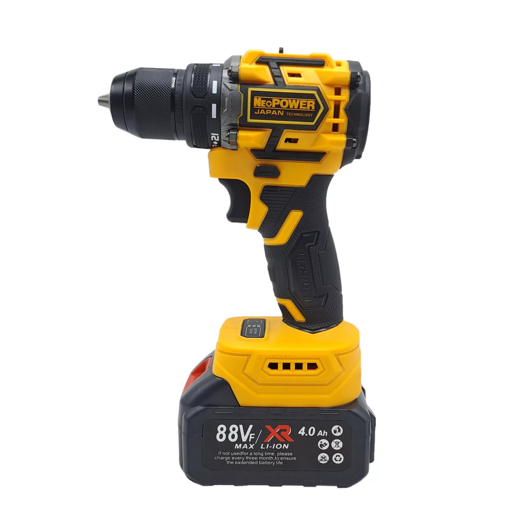 مجموعه 28 عددی دریل پیچ گوشتی شارژی براشلس صنعتی نیو پاور مدل 88VF