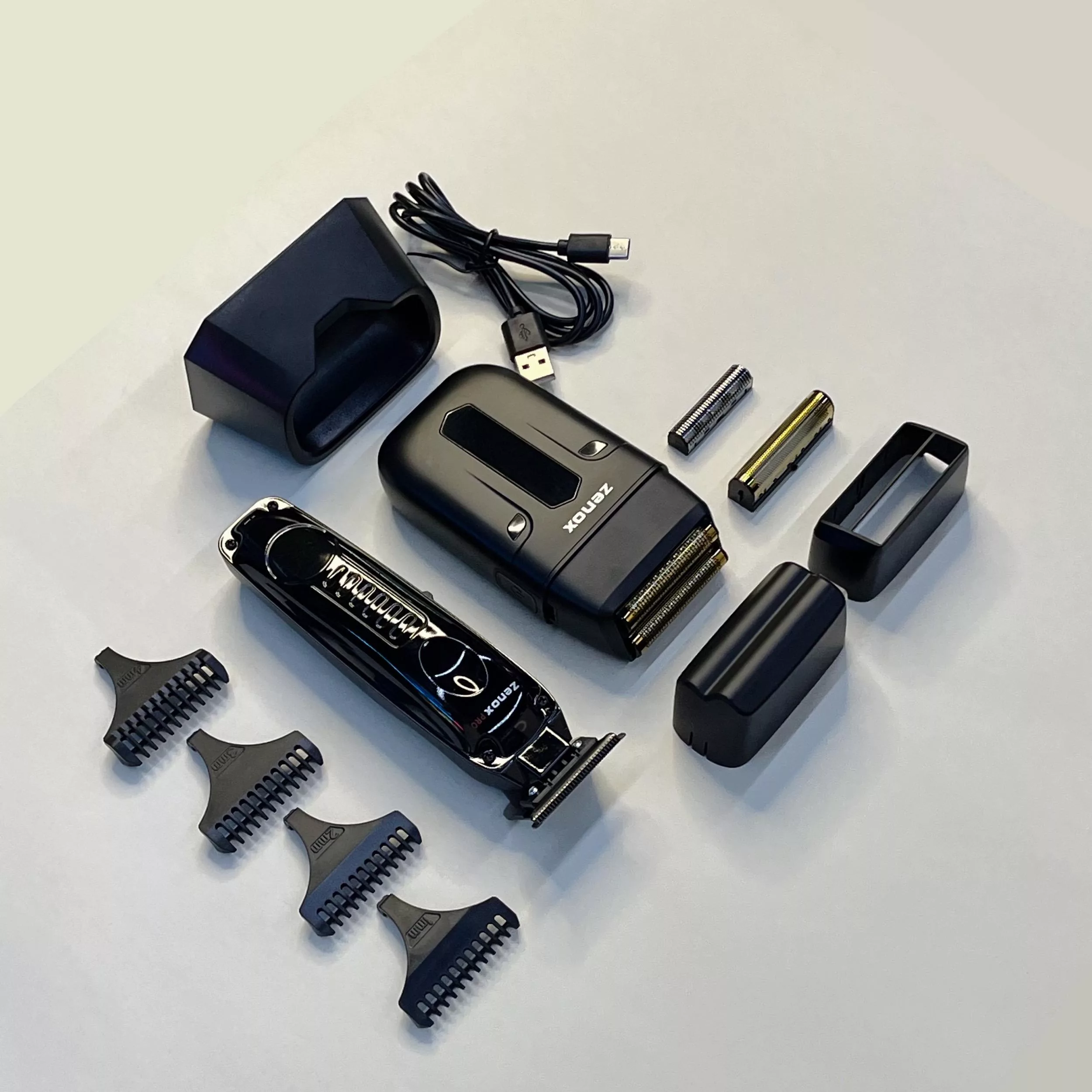 ماشین اصلاح موی صورت و بدن شارژی زیناکس مدل ZX-124 و ماشین اصلاح موی صورت شارژی مدل ZX-311