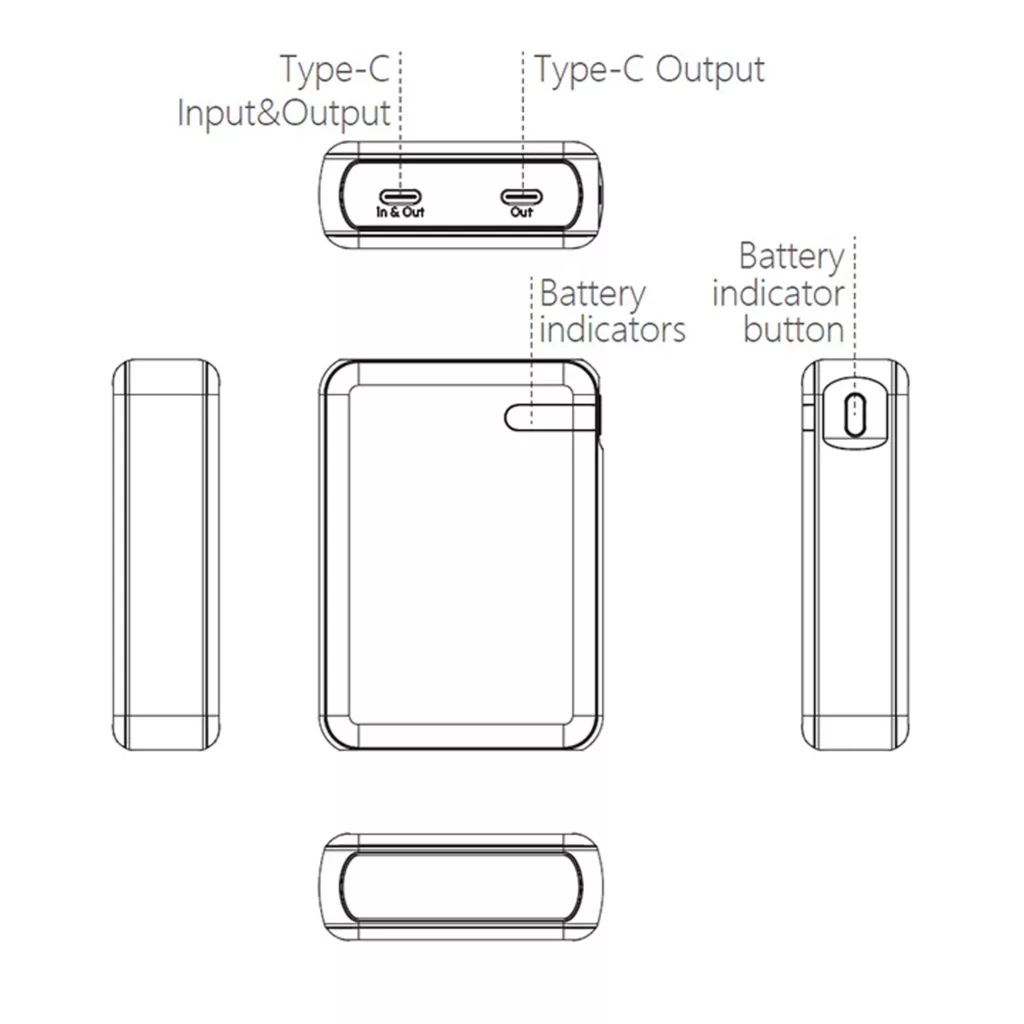 پاوربانک تراست مدل P222D ظرفیت 10000 میلی آمپر ساعت