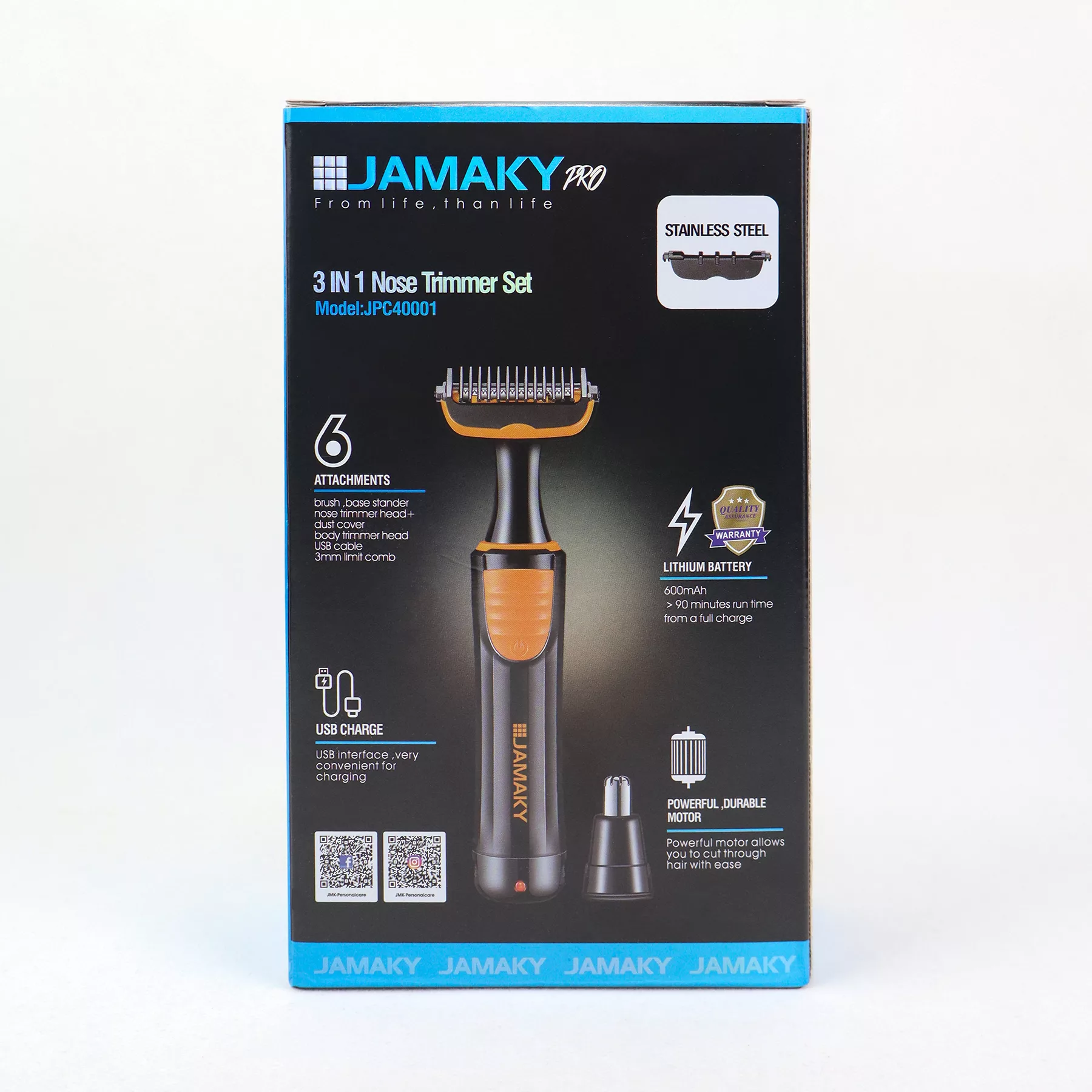 ست ماشین اصلاح موی صورت و بدن شارژی جاماکی مدل JPC40001