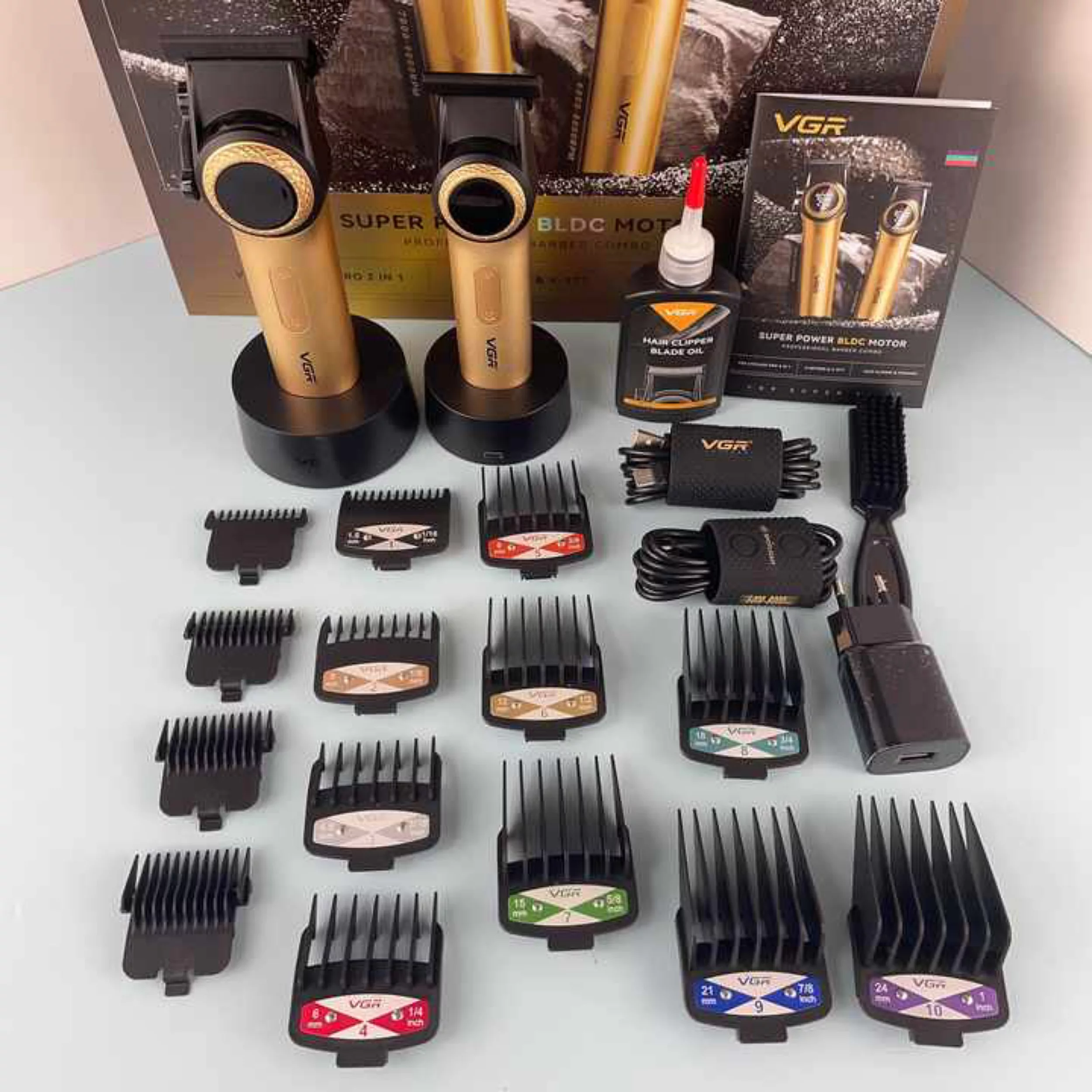 ماشین اصلاح موی سر و صورت شارژی وی جی ار مدل v-001 v--977