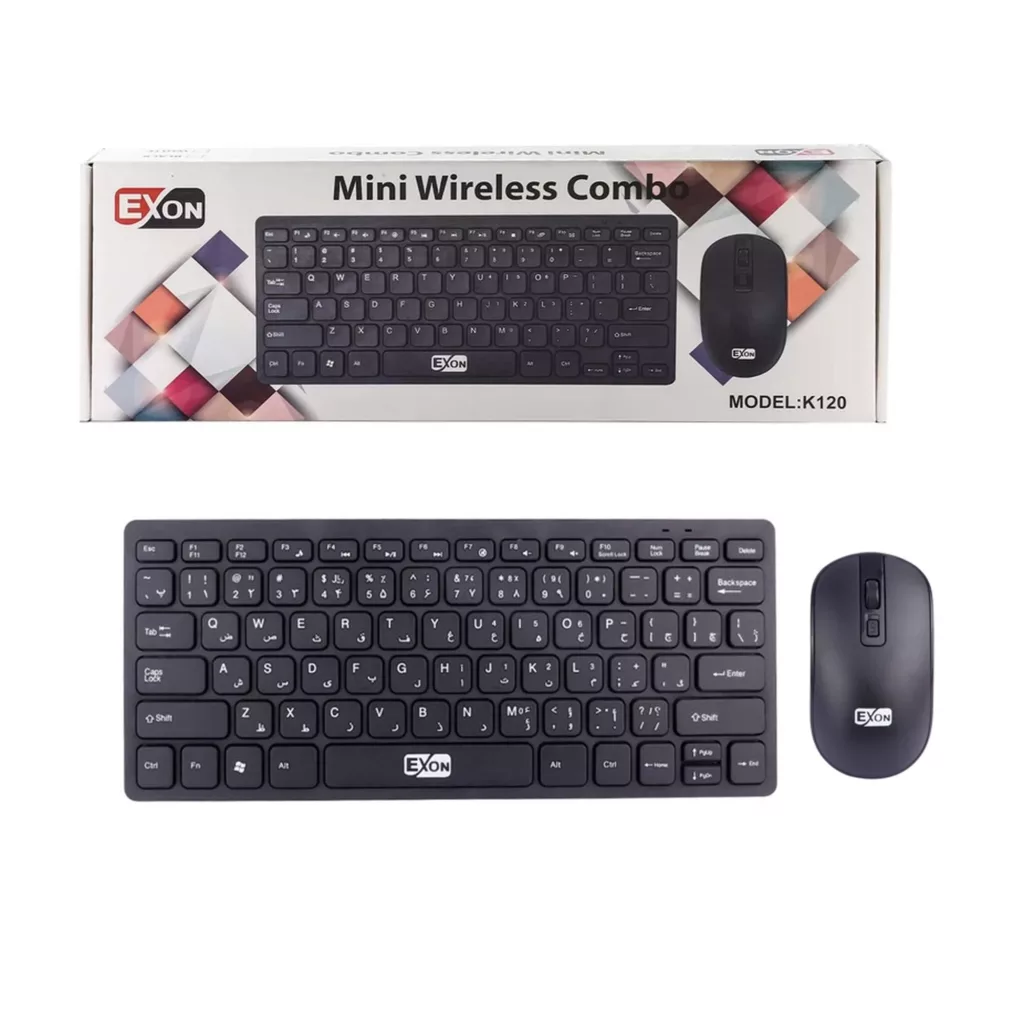 کیبورد و ماوس بی سیم اکسون مدل مینی K-120