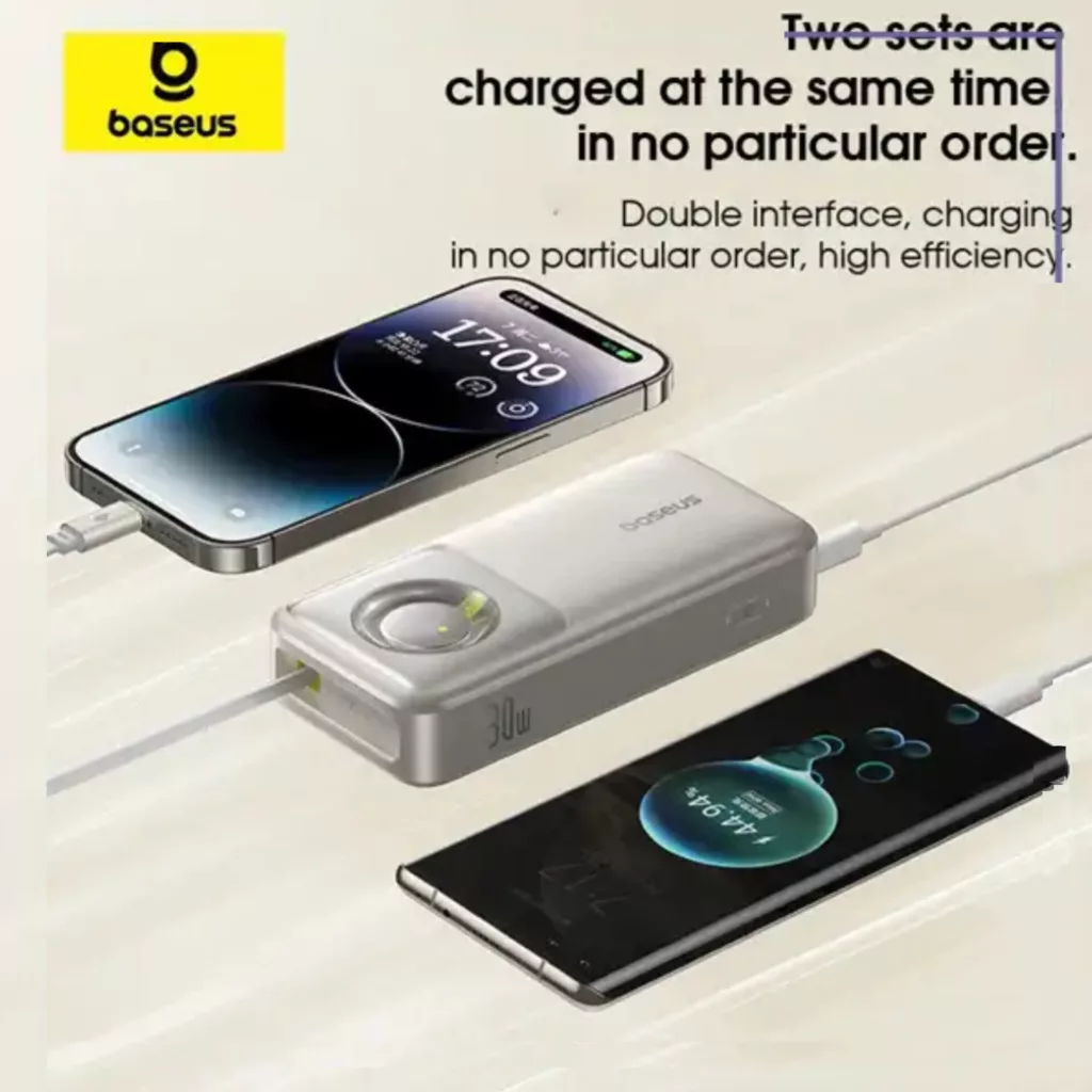 پاوربانک بیسوس مدل NOMOS 30W ظرفیت 20000 میلی آمپر ساعت