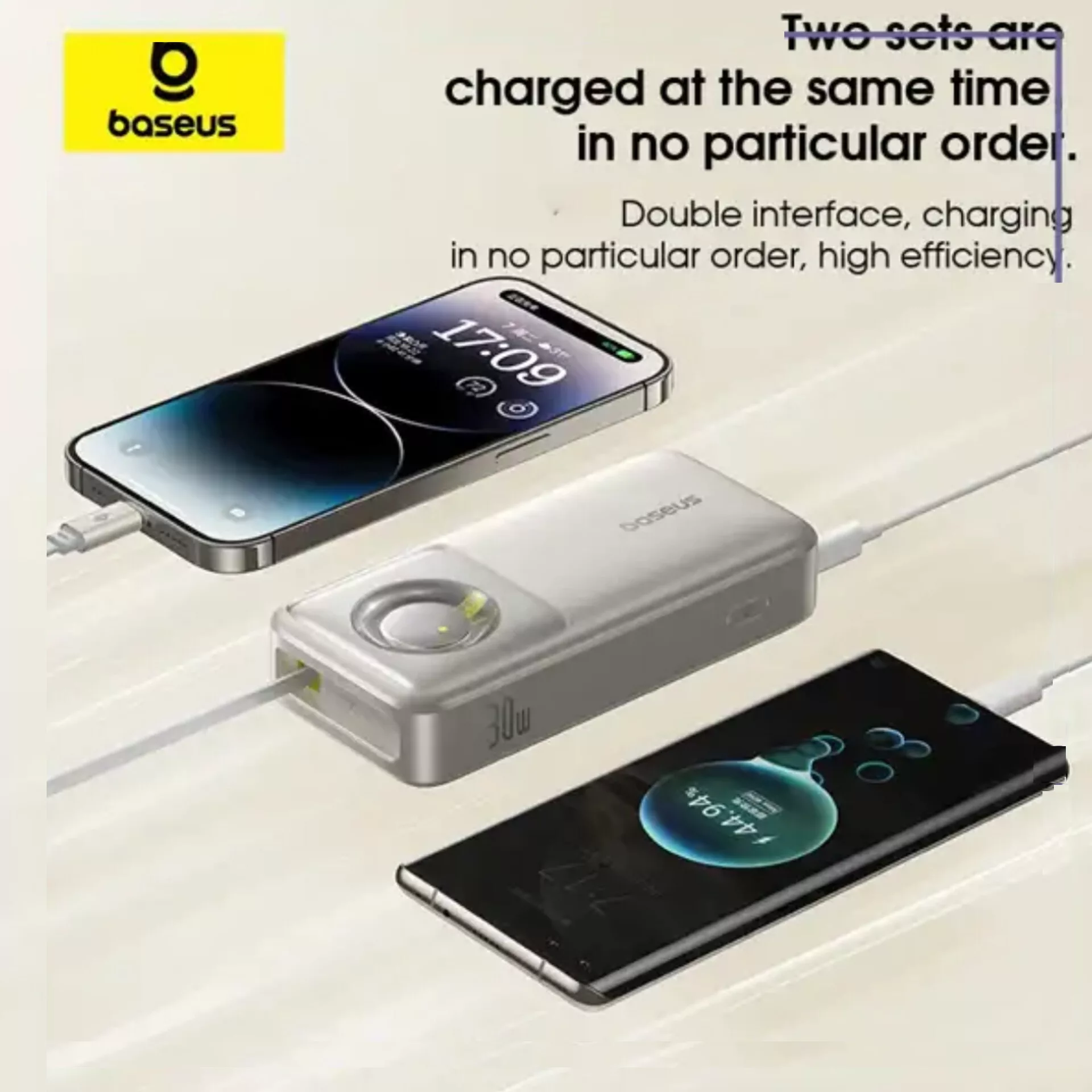 پاوربانک بیسوس مدل NOMOS 30W ظرفیت 20000 میلی آمپر ساعت