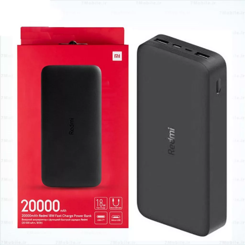 پاوربانک مدل REdMI PB200LZM ظرفیت 20000 میلی آمپر ساعت