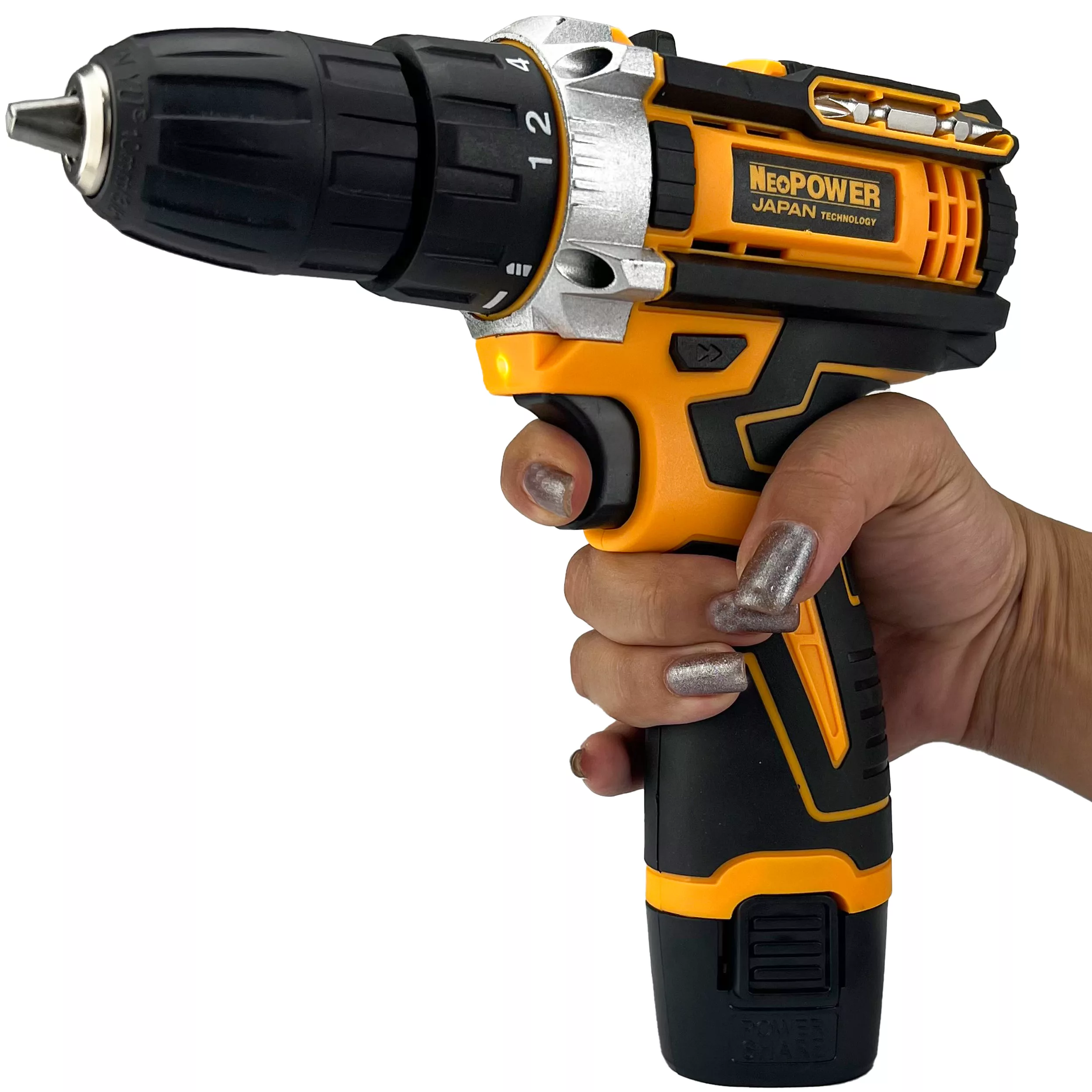 دریل پیچ گوشتی شارژی نئوپاور مدل NEO-1801 مجموعه 30 عددی