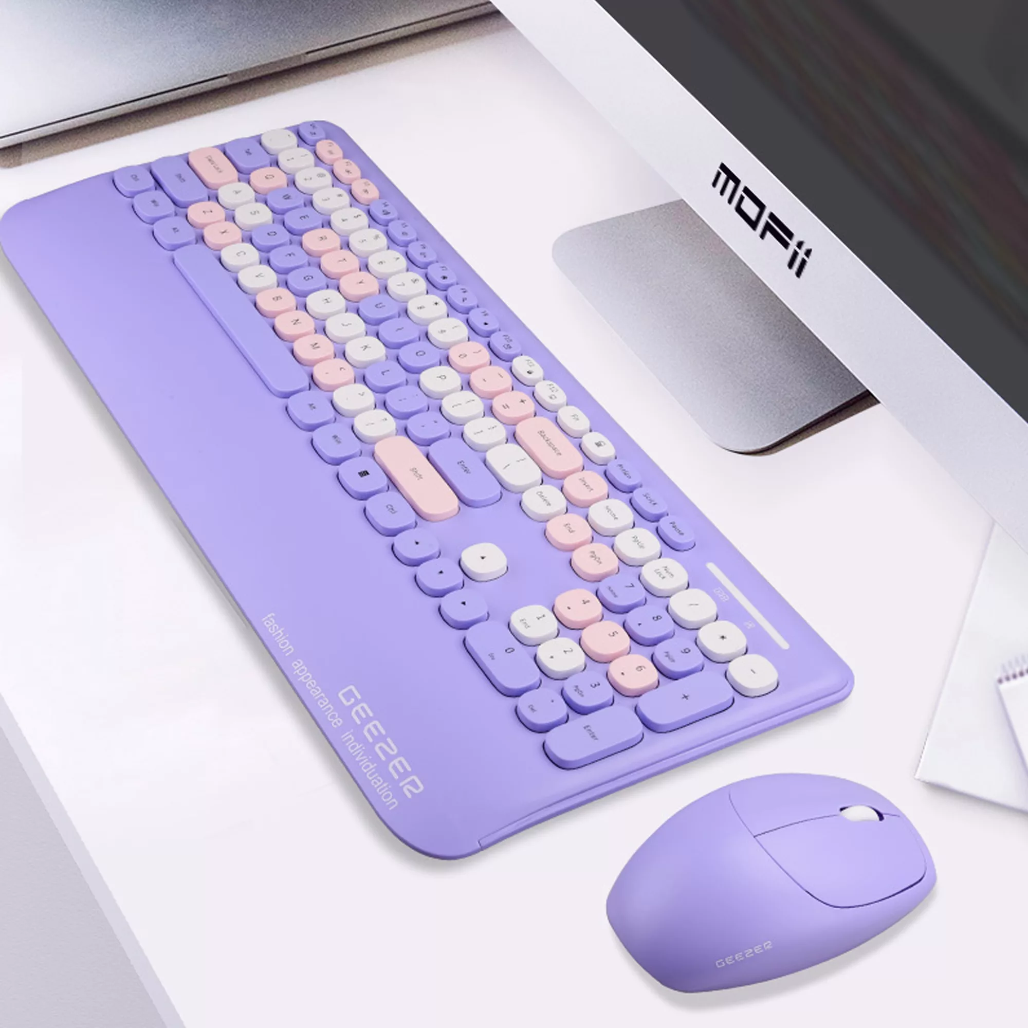 کیبورد و ماوس بی سیم گیزر مدل GEEZER G100