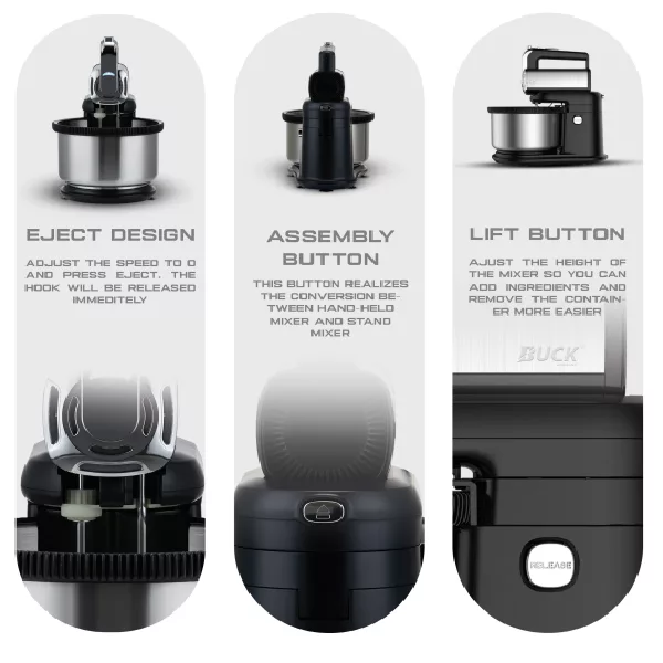 همزن کاسهدار 4.8 لیتری باک مدل BK1284