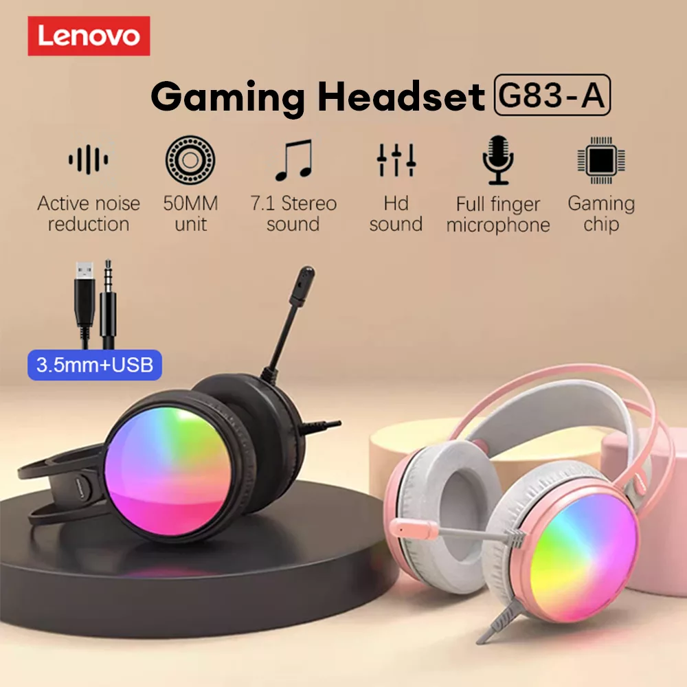 هدفون مخصوص بازی لنوو مدل ThinkPlus G83A