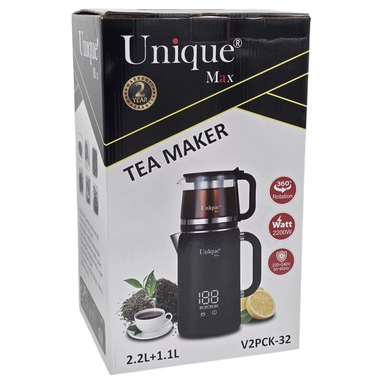 چای ساز روی هم یونیک مکس مدل V2PCK-32