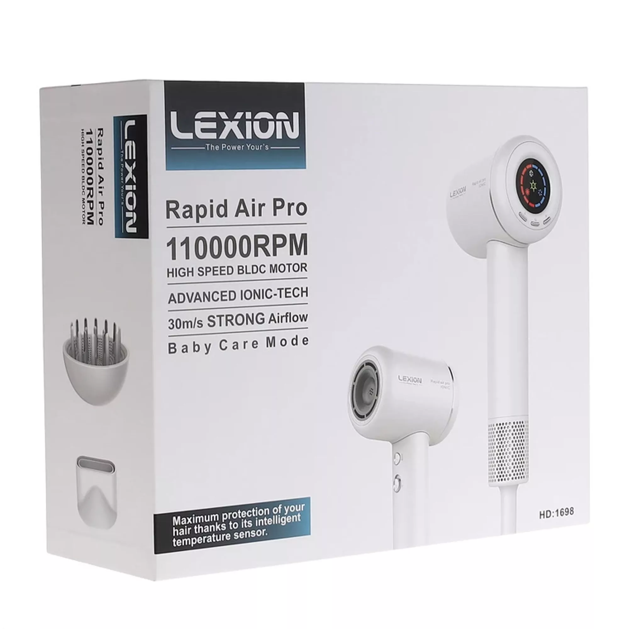 سشوار حرفه ای لکسیون مدل Rapid Air Pro HD:1698