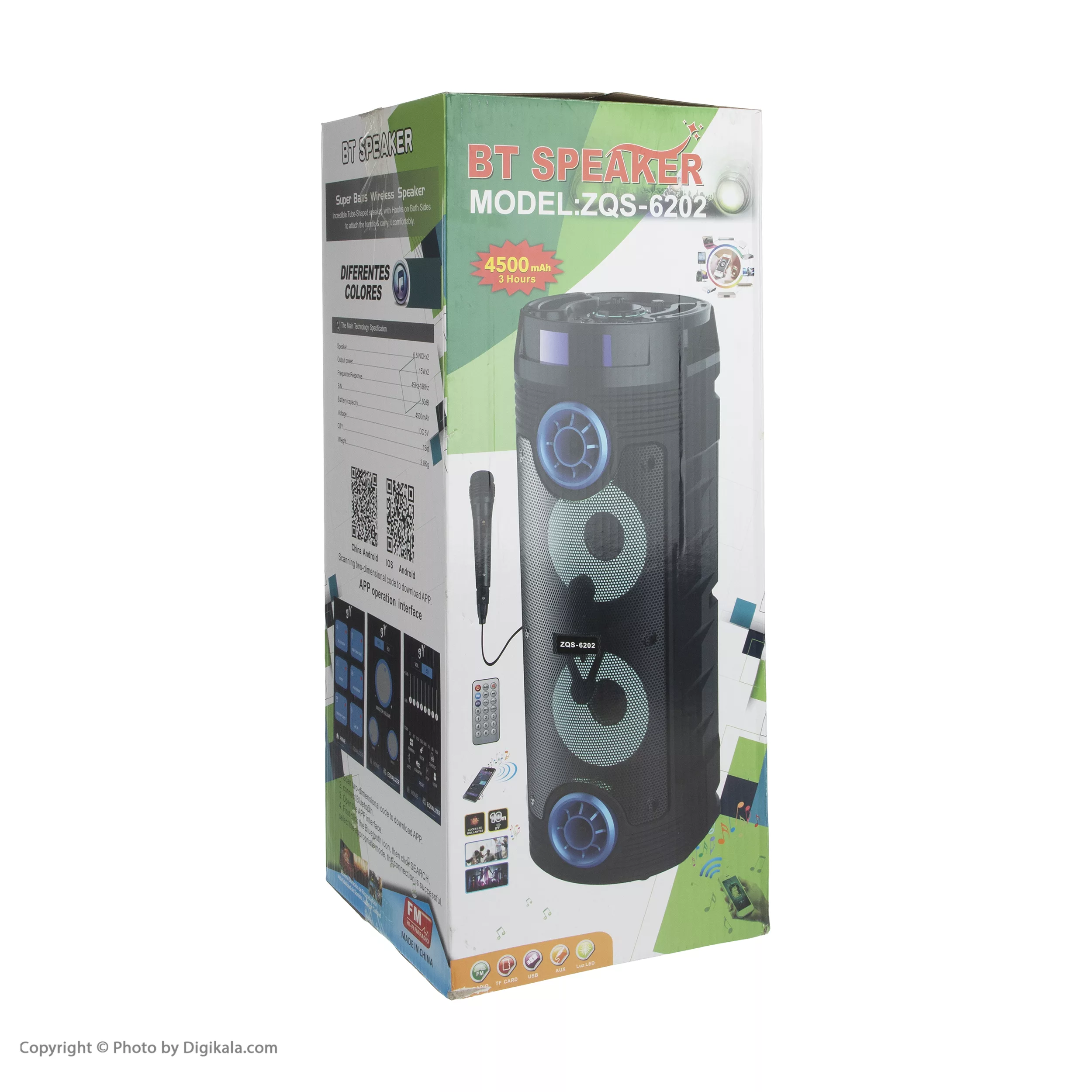 اسپیکر بلوتوثی قابل حمل مدل  ZQS-6201