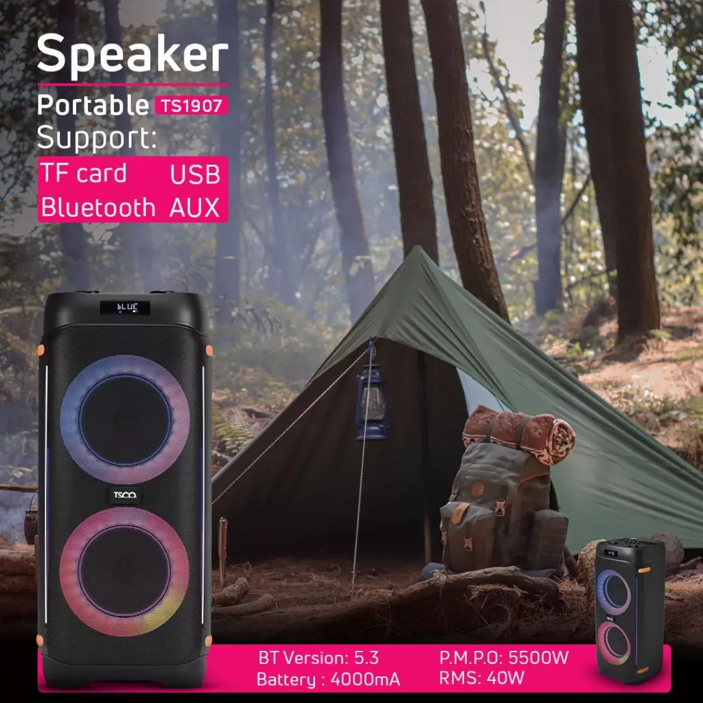اسپیکر بلوتوثی قابل حمل تسکو مدل TS 1907