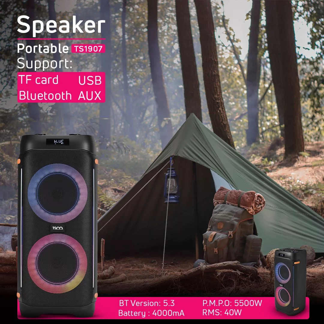 اسپیکر بلوتوثی قابل حمل تسکو مدل TS 1907