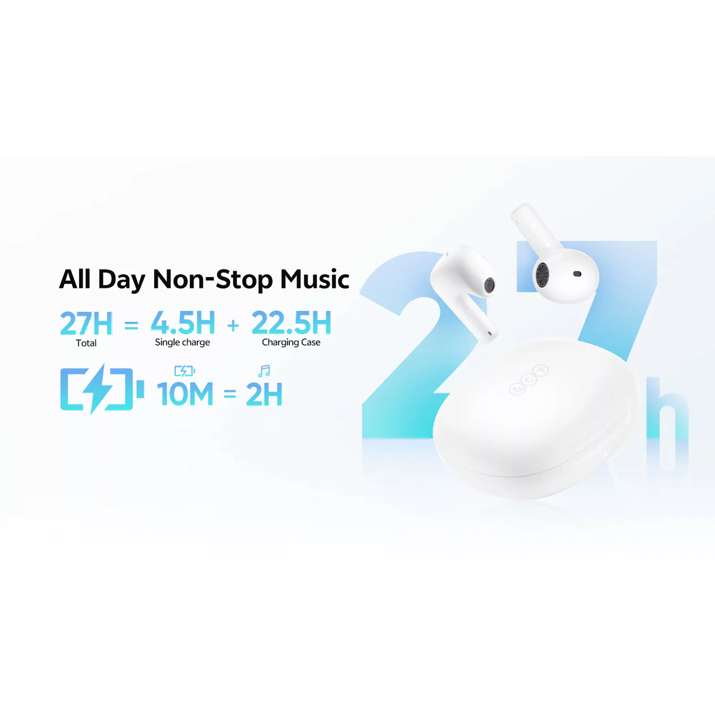 هدفون بلوتوثی کیو سی وای مدل AilyBuds E10 QT35