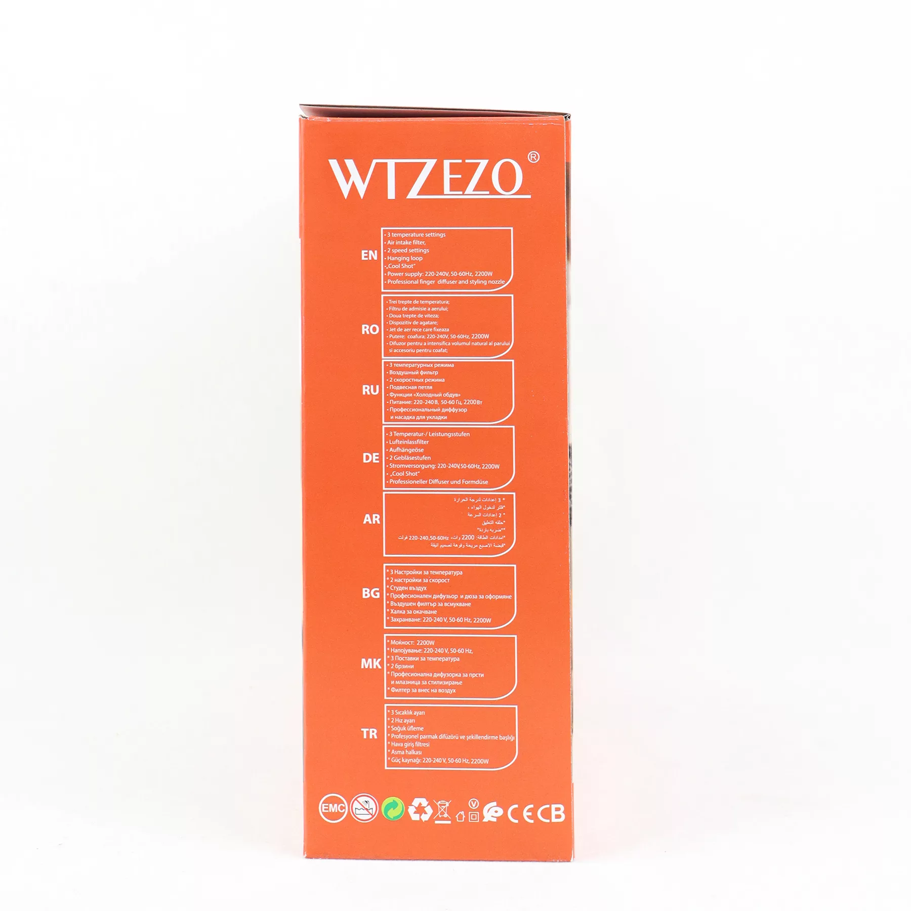 سشوار حرفه ای 2200 وات ویتزو مدل  WT - 920