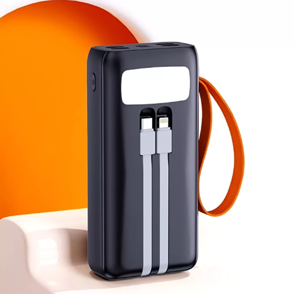 پاوربانک پی زد ایکس مدل V28 Fast Charge 22.5W Cabled ظرفیت 30000 میلی آمپر ساعت