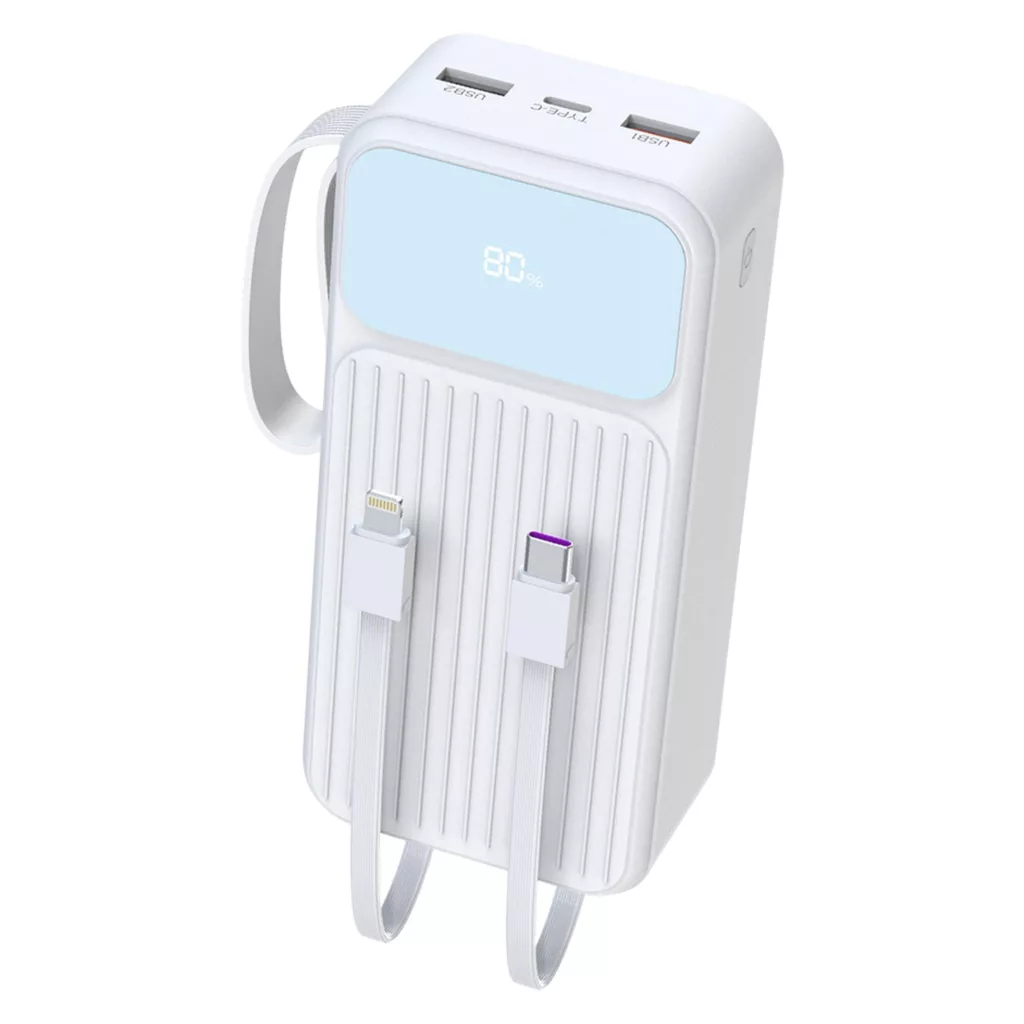 پاوربانک پی زد ایکس مدل V30 Fast Charge 22.5W Cabled ظرفیت 20000 میلی آمپر ساعت