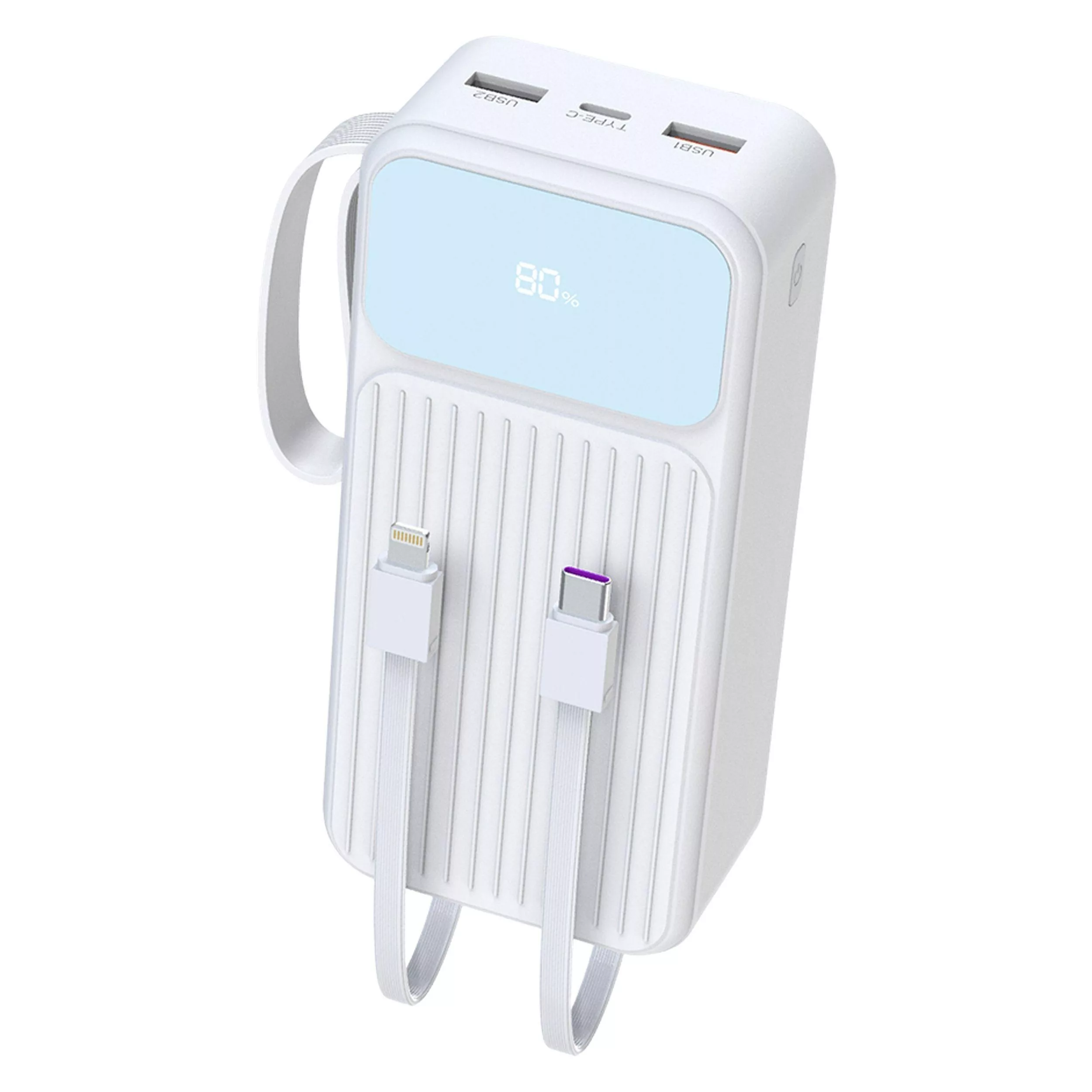 پاوربانک پی زد ایکس مدل V30 Fast Charge 22.5W Cabled ظرفیت 20000 میلی آمپر ساعت