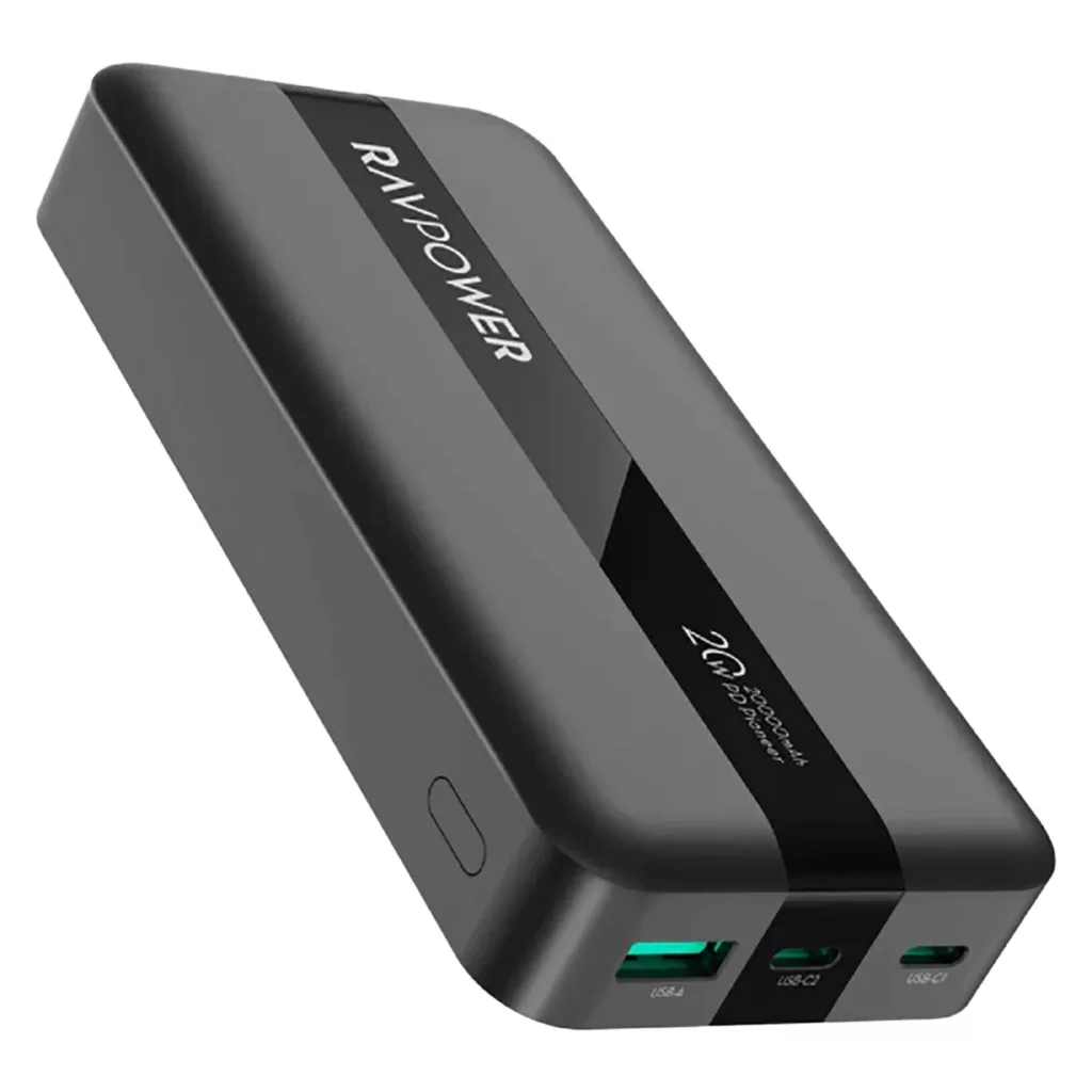 پاوربانک راوپاور مدل RP-PB1235 ظرفیت 20000 میلی آمپر ساعت