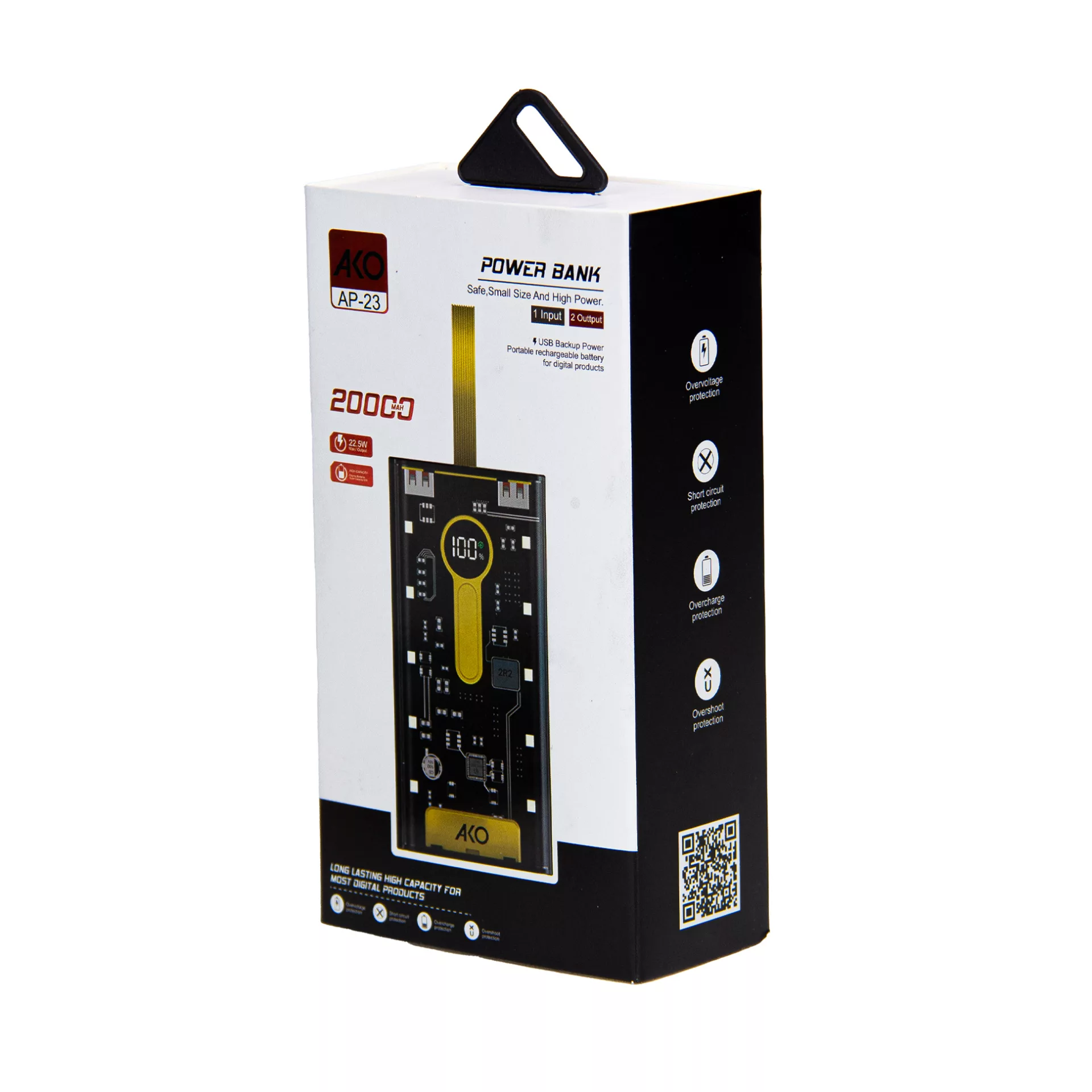 پاوربانک آکو مدل AP-23 ظرفیت 20000 میلی آمپر ساعت