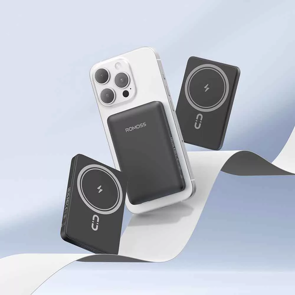 پاوربانک بی سیم 15 وات روموس مدل WSC05 131 ظرفیت 5000 میلی آمپرساعت