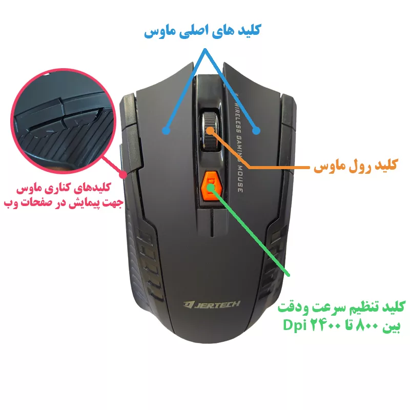 ماوس بی سیم مخصوص بازی جرتک مدل JR4