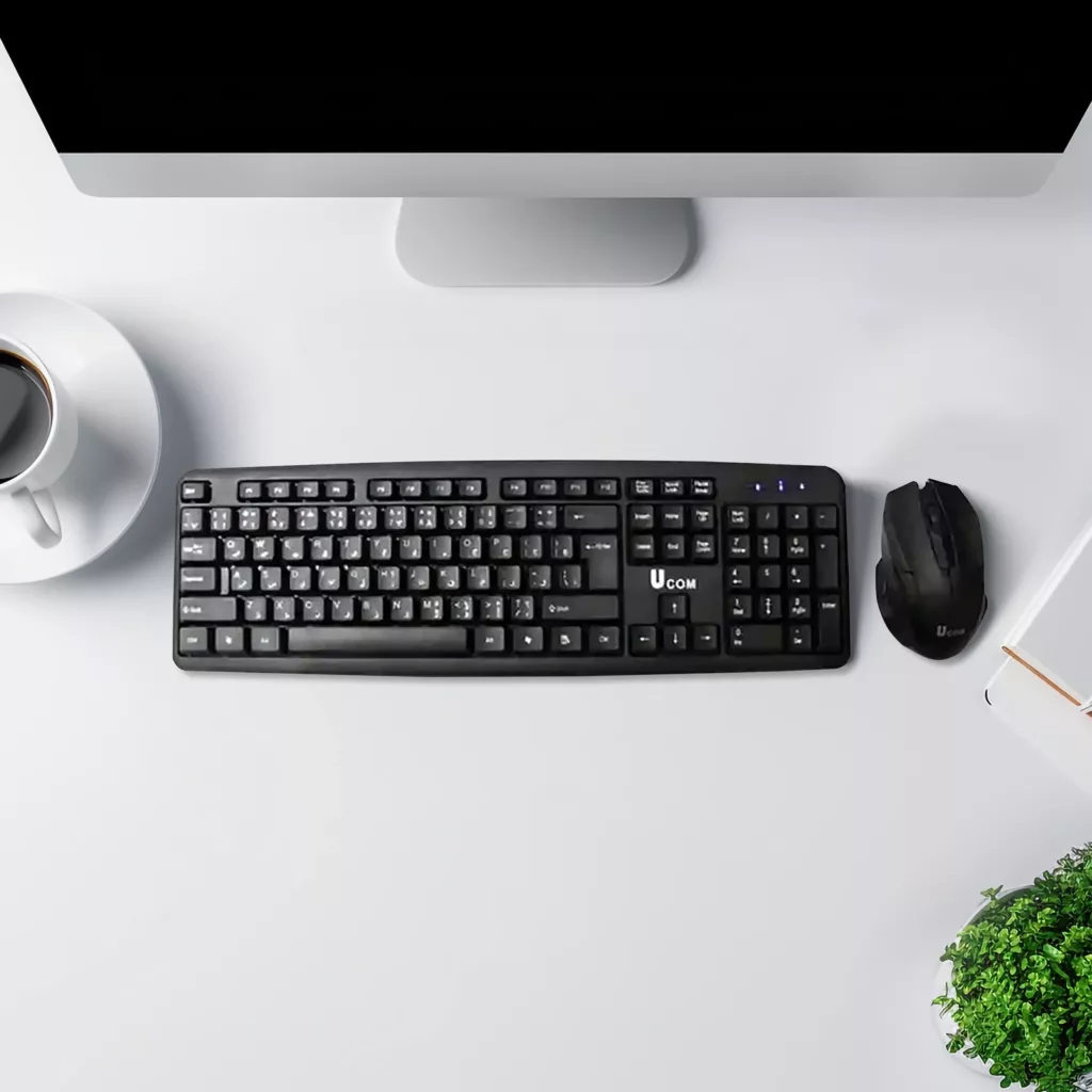 کیبورد و ماوس یوکام مدل 2860، سوئیچ ممبران، Full-size