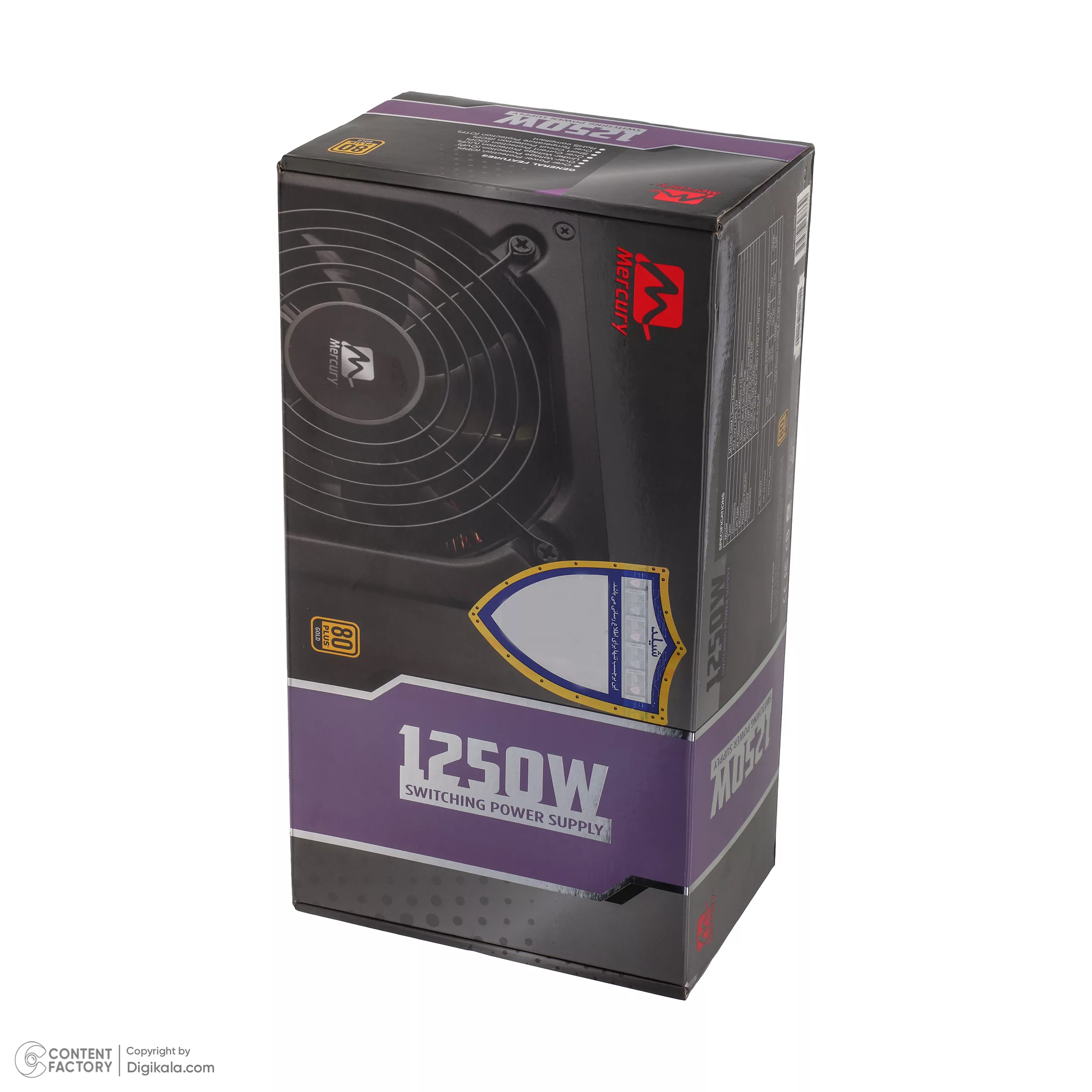 منبع تغذیه کامپیوتر نیمه ماژولار 1250 وات مرکوری مدل M1250-GSM