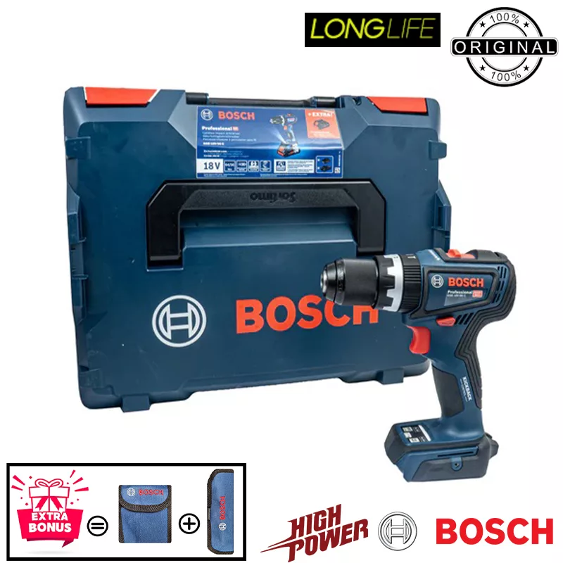 دریل پیچ گوشتی شارژی چکشی بوش مدل فوق هوشمند GSB 18V-90 C Mototr Brushless
