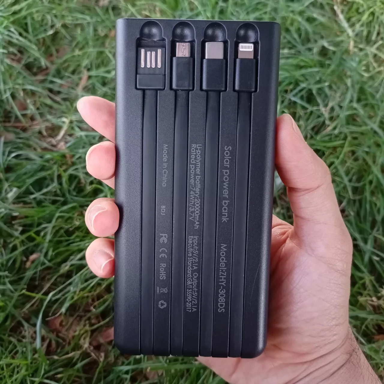 پاور بانک خورشیدی مدل ZHY-308DC ظرفیت 20000میلی‌آمپر ساعت