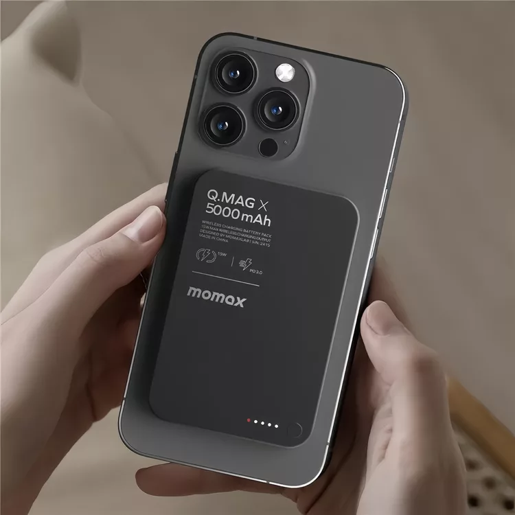 پاوربانک مومکس مدل Q.MAG ظرفیت 5000 میلی آمپر ساعت