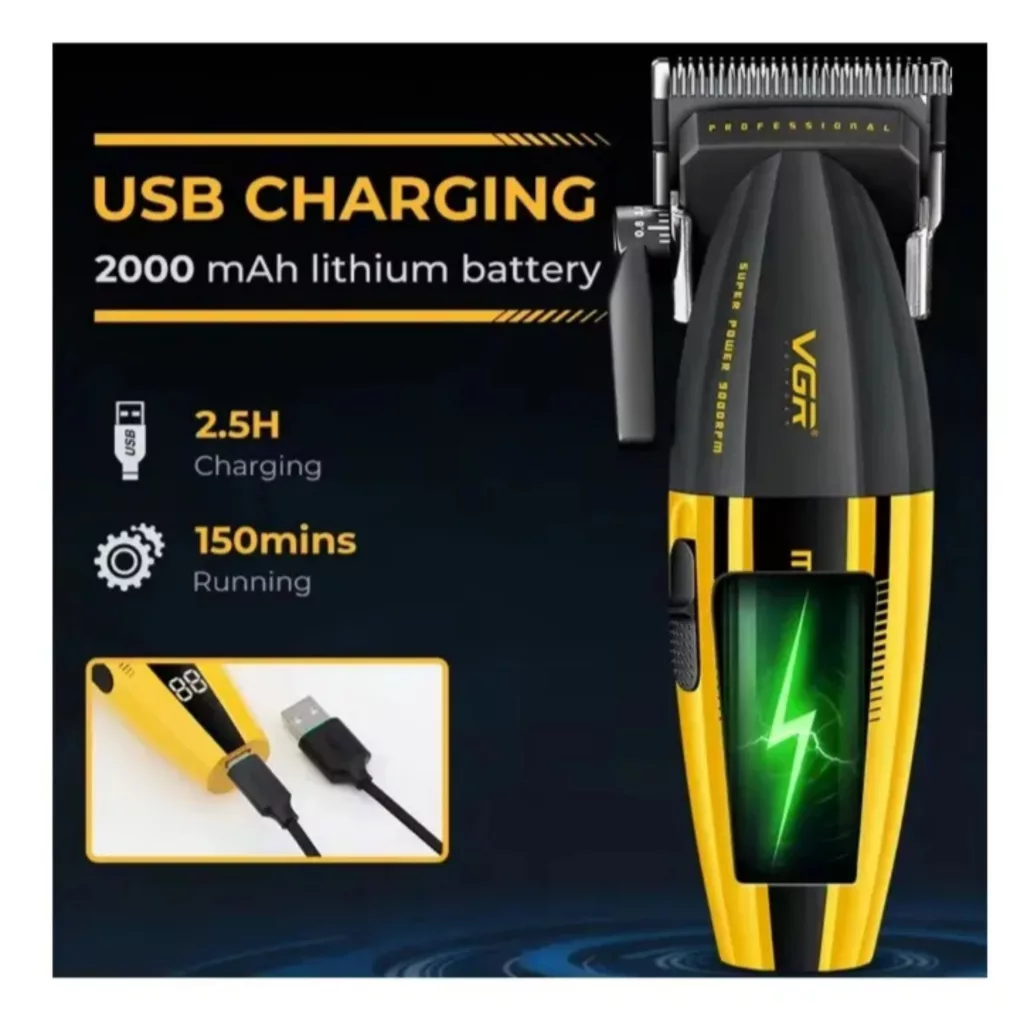 ماشین اصلاح موی سر و صورت شارژی وی جی ار مدل V-285