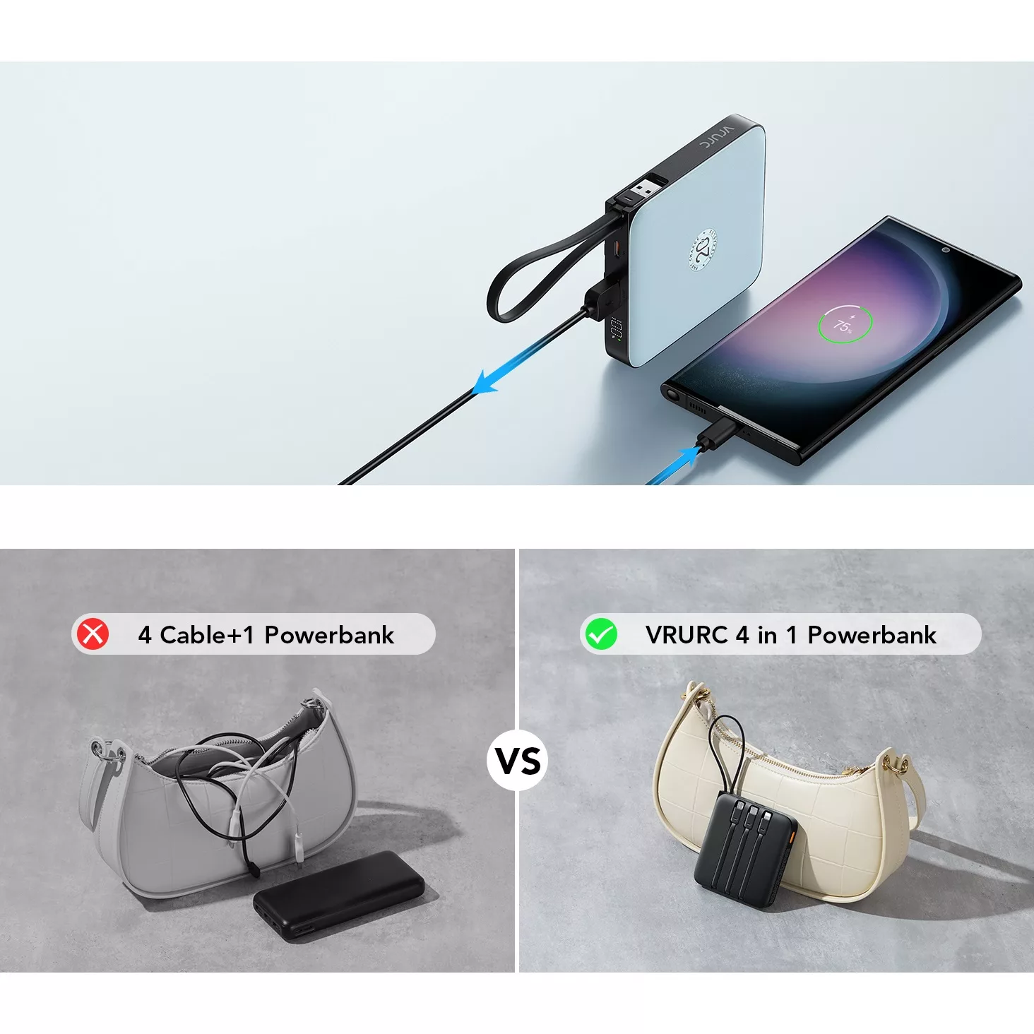 پاوربانک وراوریس مدل T2066 ظرفیت 20000 میلی آمپر ساعت