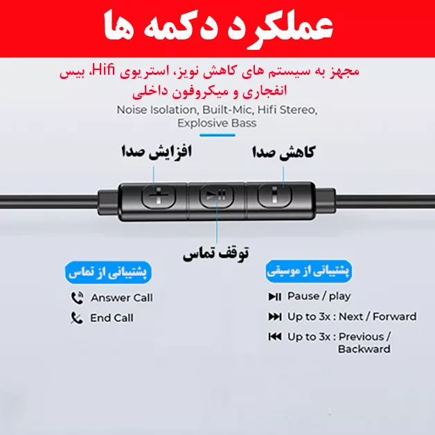 هندزفری اکو مدل EC-15