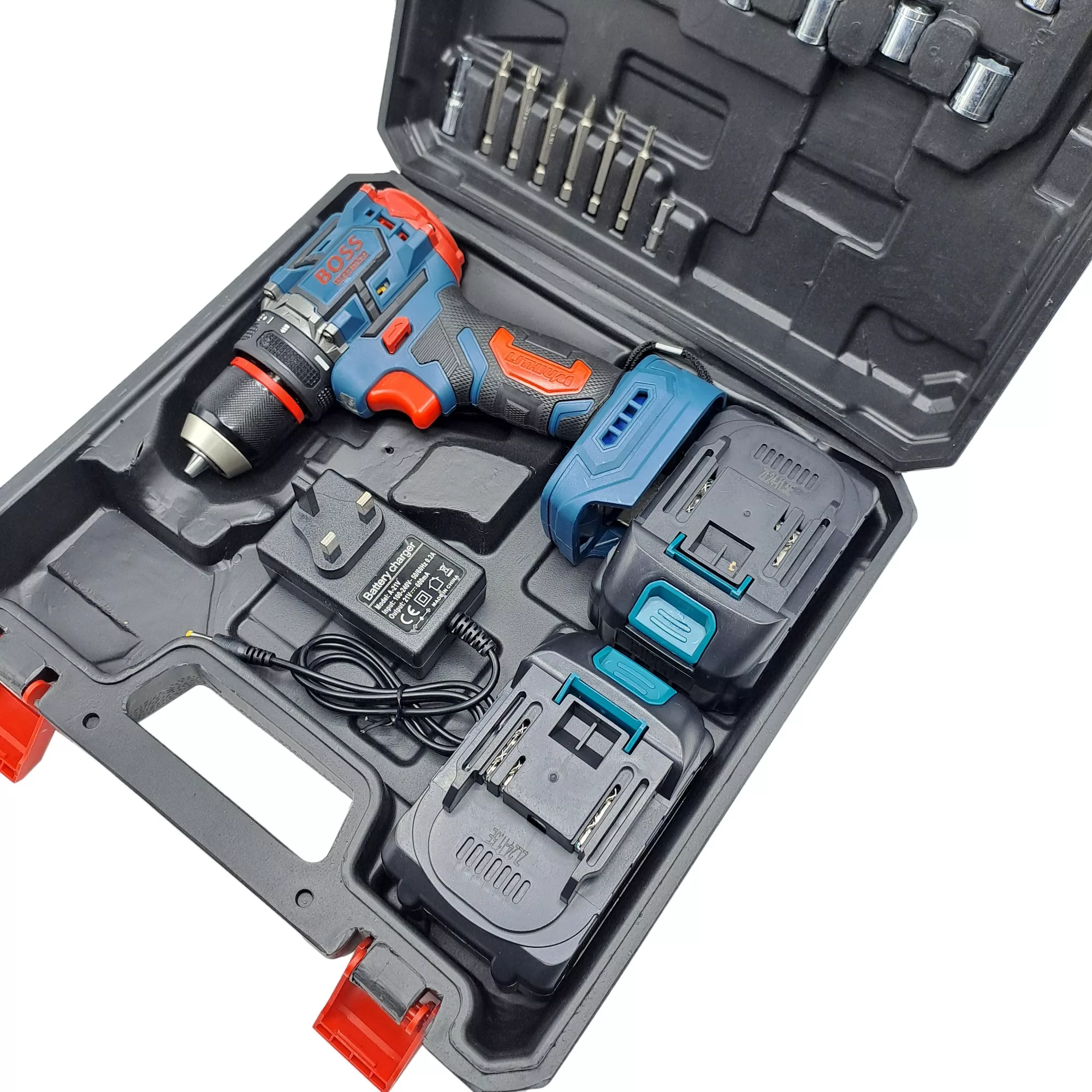 مجموعه 28 عددی دریل پیچ گوشتی شارژی صنعتی باس مدل براشلس کد 88VF