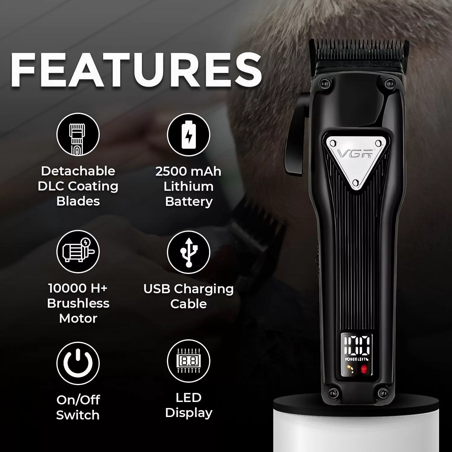 ماشین اصلاح موی سر وی جی ار مدل v-137