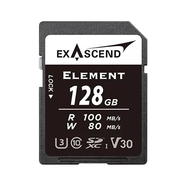 کارت حافظه SD اکساسند مدل Element  کلاس 10 استاندارد UHS-I U3 سرعت 100MBps ظرفیت 128 گیگابایت
