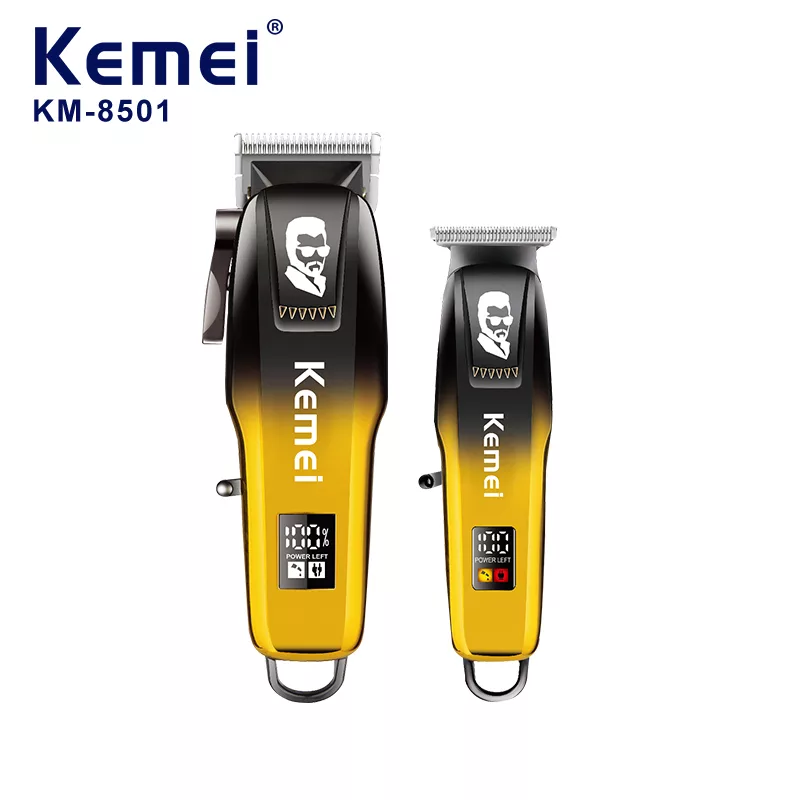 ماشین اصلاح موی سر و صورت شارژی کیمی مدل KM-8501 مجموعه دو عددی