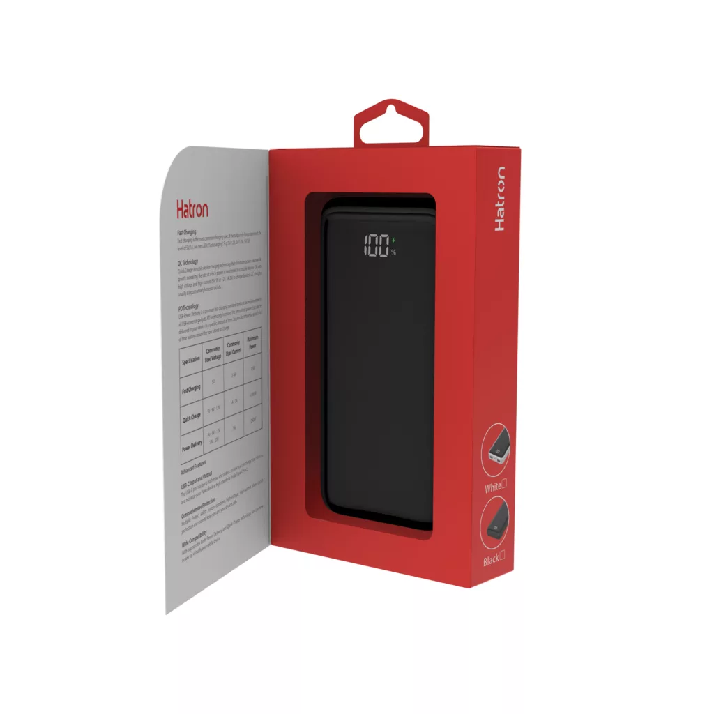 پاوربانک هترون مدل HPB1055G با ظرفیت 10000میلی آمپر ساعت