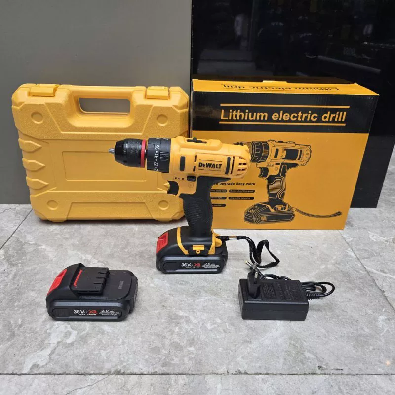 دریل پیچ گوشتی شارژی چکشی  مدل DW03 مجموعه 25 عددی