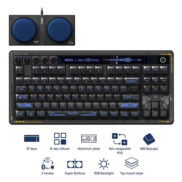 کیبورد گیمینگ ایت بیت دو مدل 8BitDo Mecha BREAK