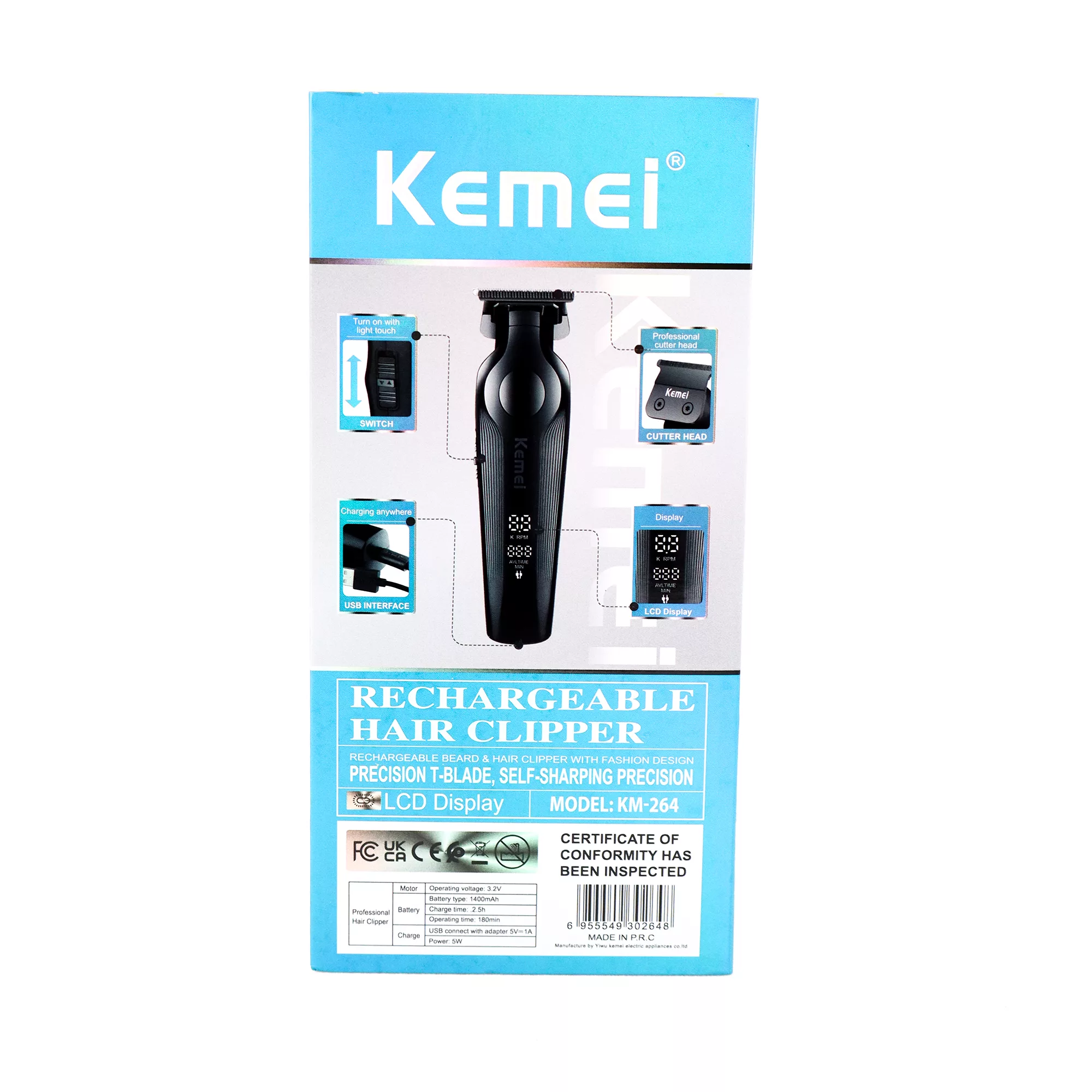 ماشین اصلاح موی سر و صورت کیمی مدل KM-264