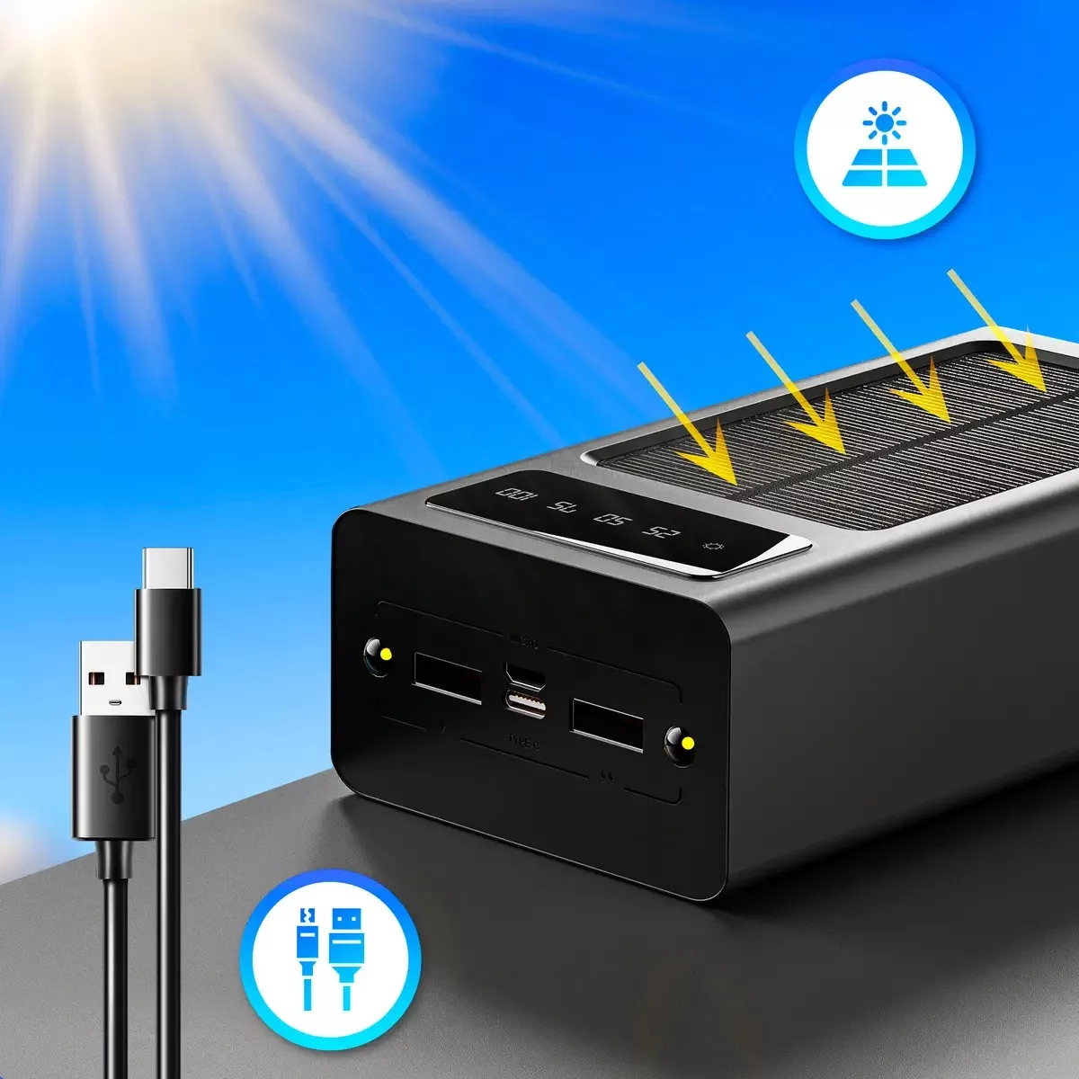 پاوربانک مدل 30HZ ظرفیت 30000میلی آمپر ساعت