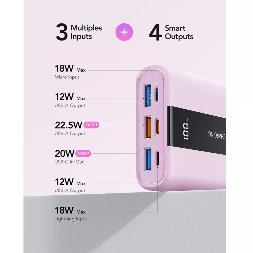پاوربانک وراوریس مدل T2055 ظرفیت 20000 میلی آمپر ساعت