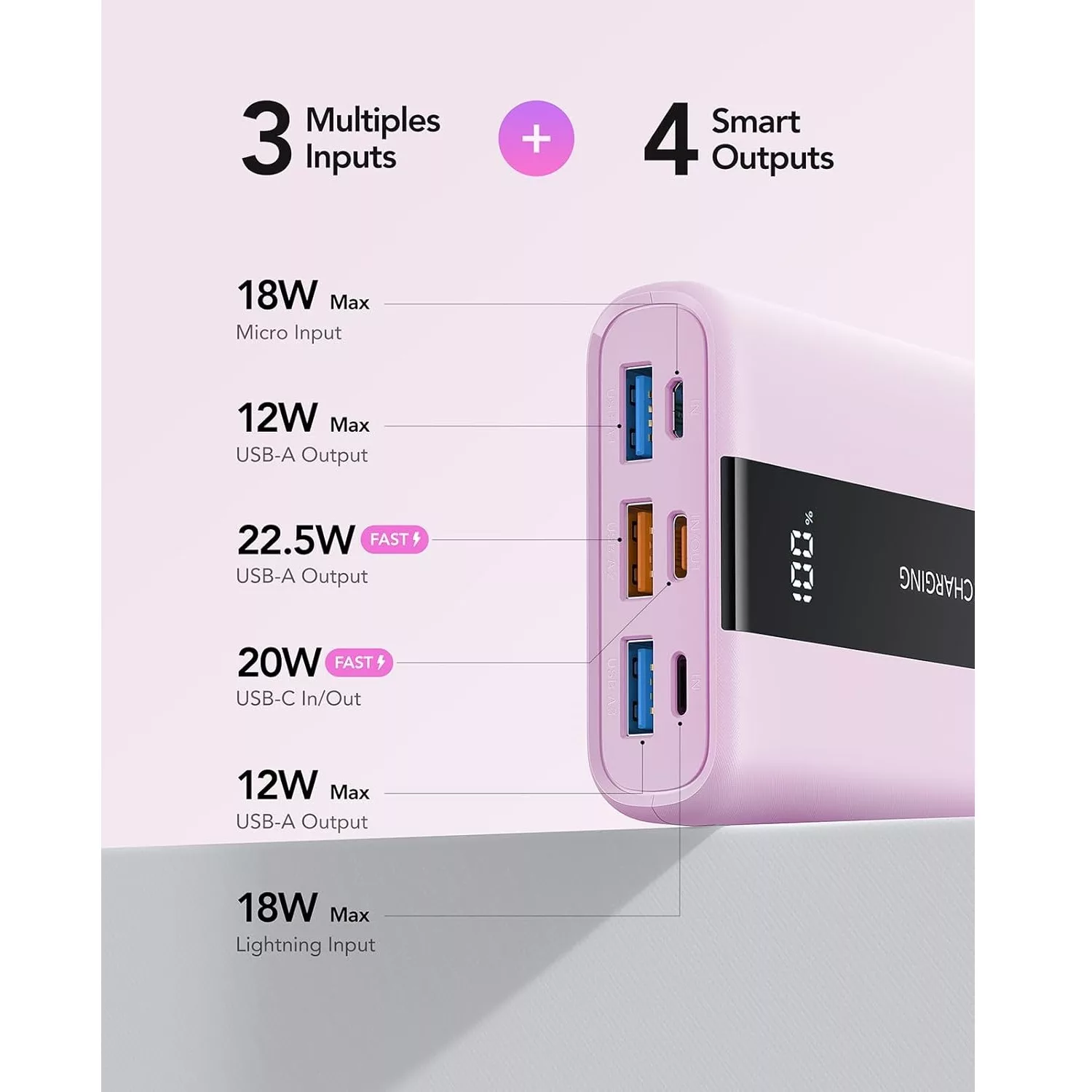پاوربانک وراوریس مدل T2055 ظرفیت 20000 میلی آمپر ساعت