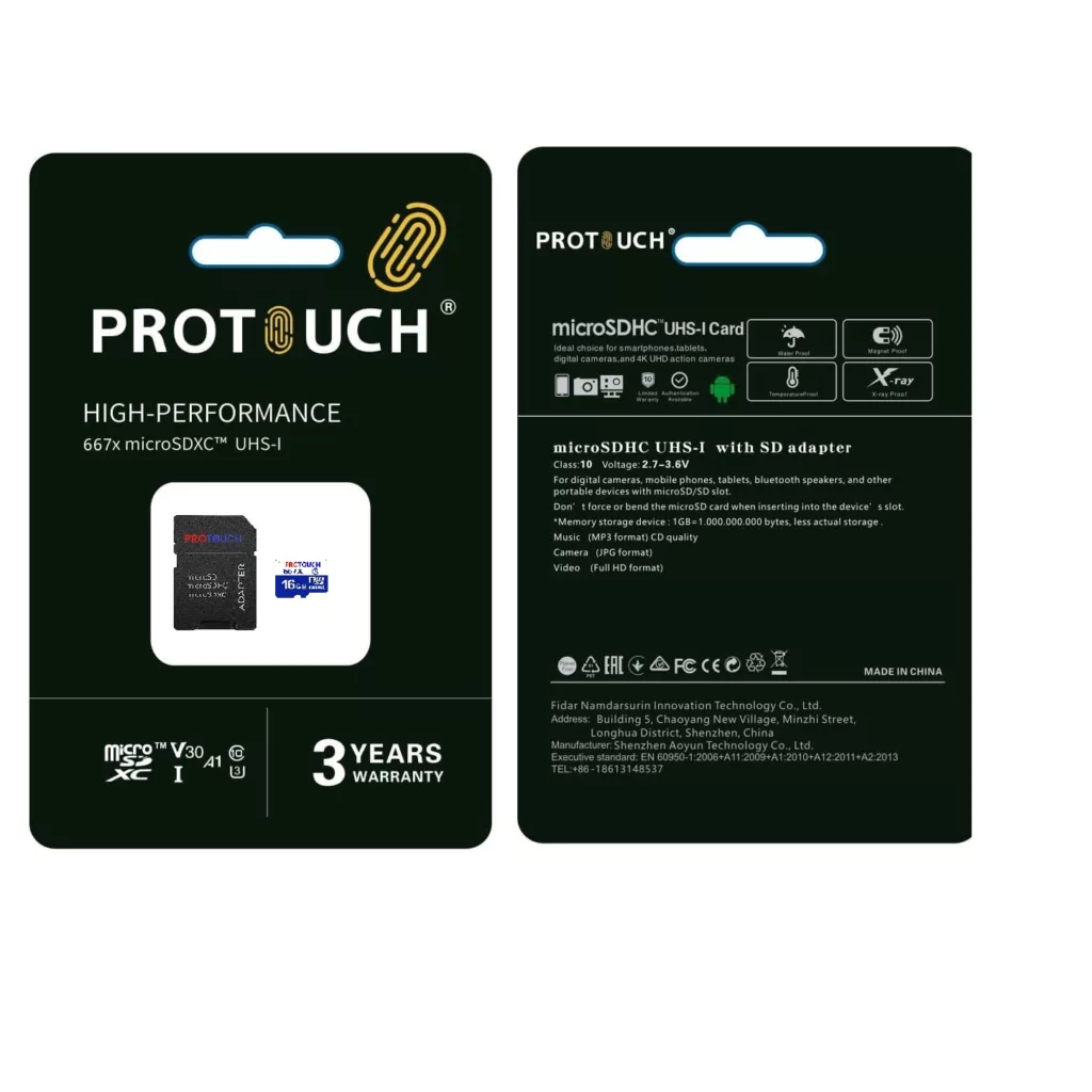 کارت حافظه‌ microSDXC پروتاچ مدل Ultra کلاس 10 استاندارد UHS-1 U3 سرعت 120MBps ظرفیت 16 گیگابایت به همراه آداپتور SD