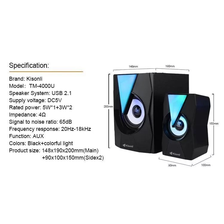 اسپیکر دسکتاپ کیسونلی مدل TM-4000U