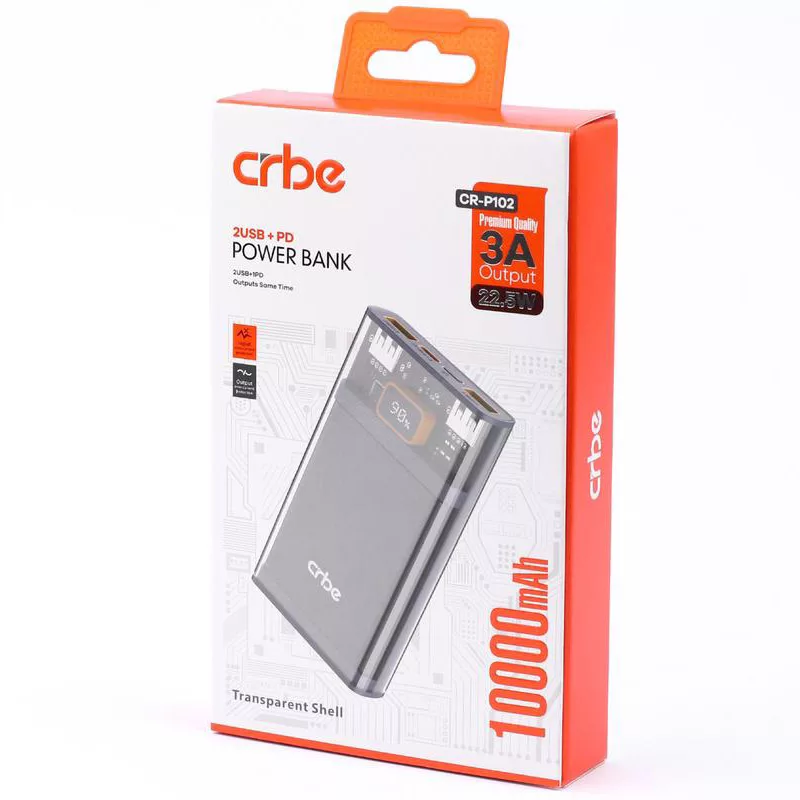 پاوربانک کربی مدل CR_P1O2 ظرفیت 10000 میلی آمپر ساعت