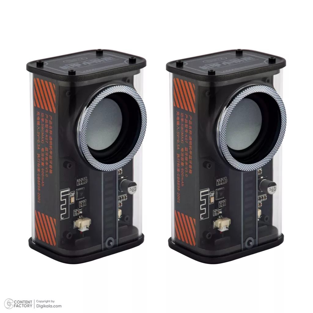 اسپیکر بلوتوثی قابل حمل بی وای زد مدل K07 بسته 2 عددی